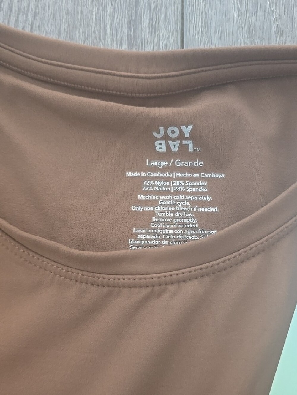 JoyLab Soft Mocha Cropped Active Tee - Women - Picture 3 of 8
